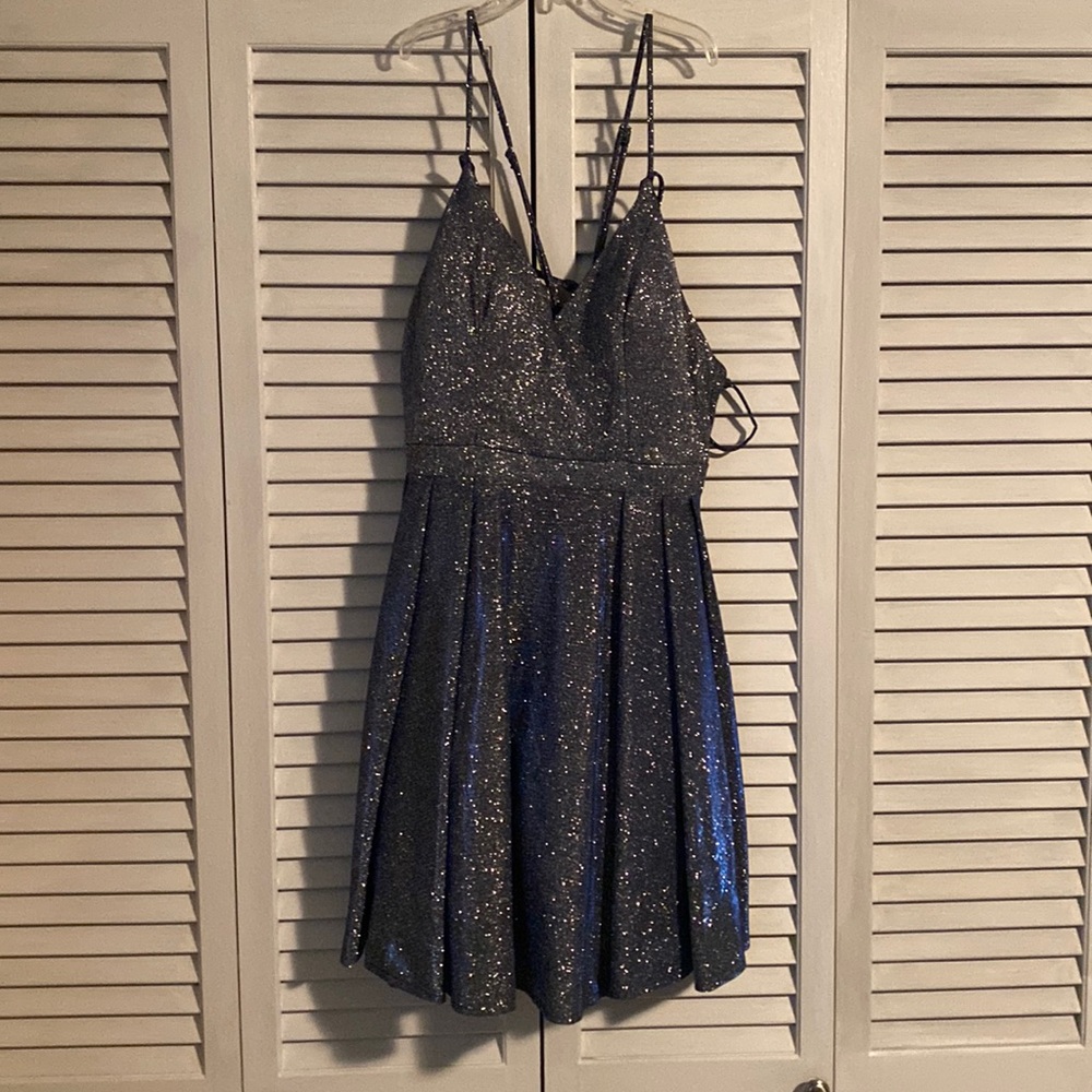 Blue sparkle prom/snowball dress